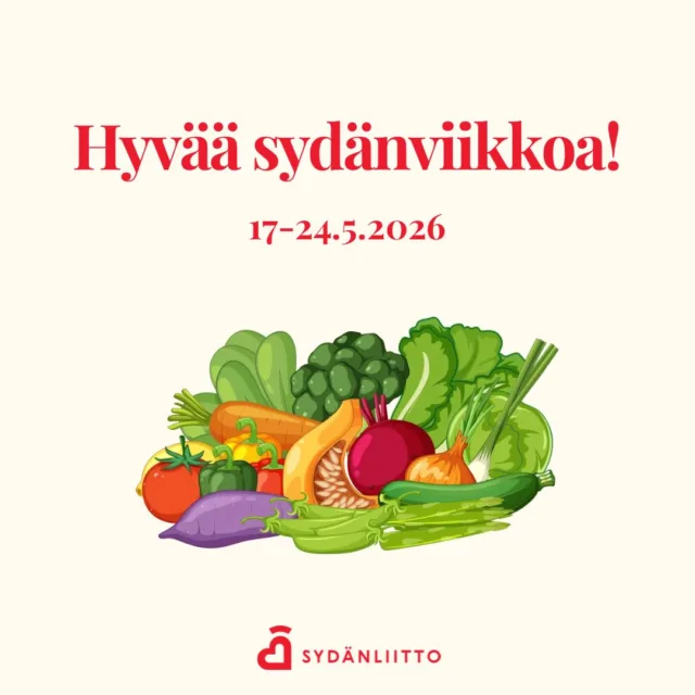 Sydänviikkoa vietetään tänä vuonna 17.-24.5.❤️
Viikon teemana on hyvinvointia lounaasta, joten sydänviikolla on hyvä hetki pysähtyä pohtimaan, miten koota entistä parempia ja hyvinvointia tukevia lounaita🫶
Viikolla löydät Pohjois-Karjalasta myös mielenkiintoisia sydänystävällisiä tapahtumia:
- Sydänviikon teemalounaita ravintola Torerossa, Puustellissa, Pohjantikassa ja Askeleessa.
- PKO:n raatiruuduissa teemana ovat sydänystävälliset valinnat
- 20.5. Ihmisten huoltoaseman viikon kivoin kauppareissu Joensuun Prismassa
Hyvää Sydänviikkoa❤️